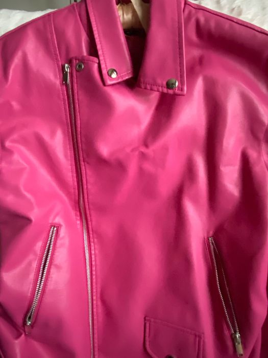 Geaca roz din piele eco