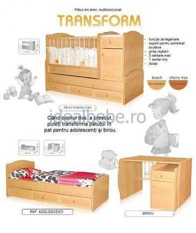 Bertoni - Mobilier lemn TRANSFORM 3în1