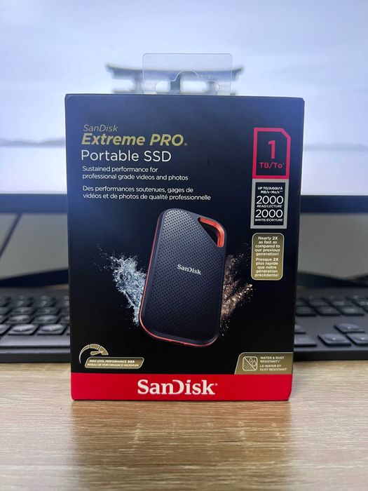 SSD extern SanDisk Extreme PRO, 1TB, până la 2000 MB/s, USB-C 3.2 NOU