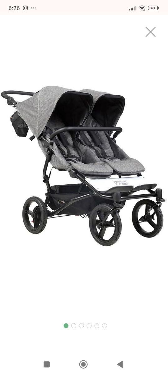 MOUNTAIN BUGGY Комбинирана количка за близнаци DUET V3 LUXURY РИБЕНА К