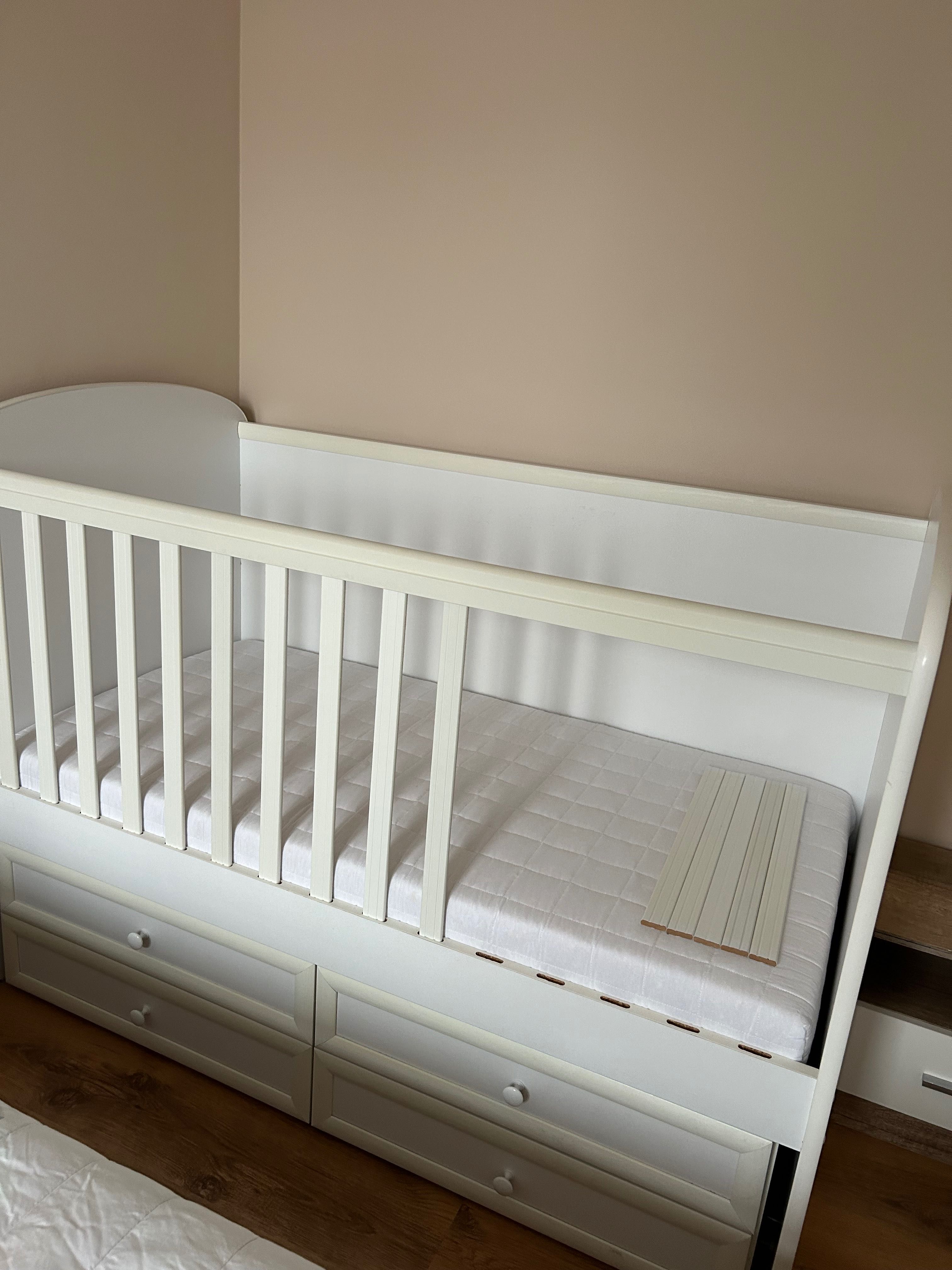 Бебешка дървена кошара с матрак Тед  favorite baby 70/140