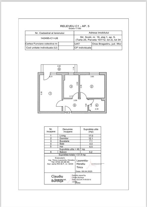 , Apartament 2 Camere Finalizat / Mutare Rapida!TVA 21%