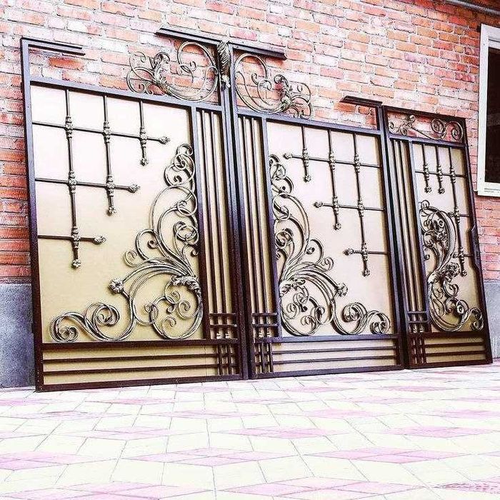 Кованые Распашные и Откатные Ворота в Алматы Калитка Ковка Забор Какпа