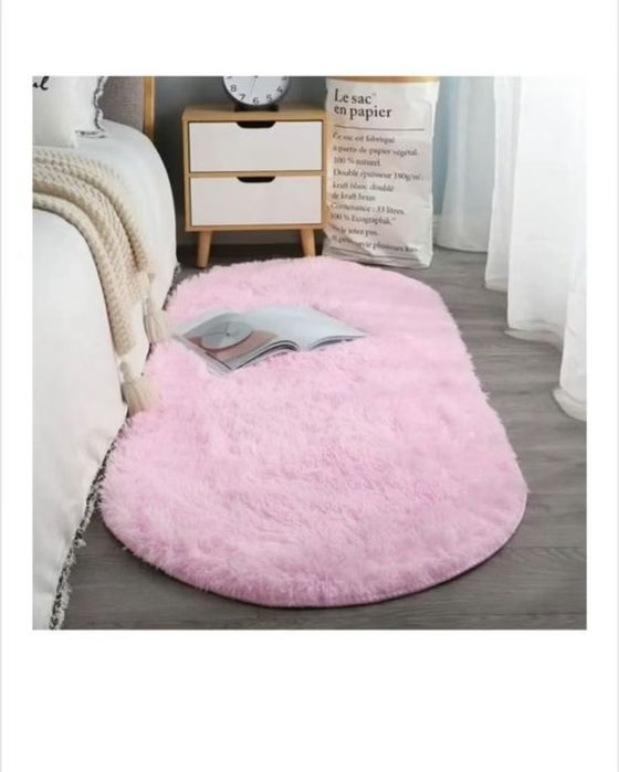 Covor pufos moale de plus, premium 60x160 cm, roz