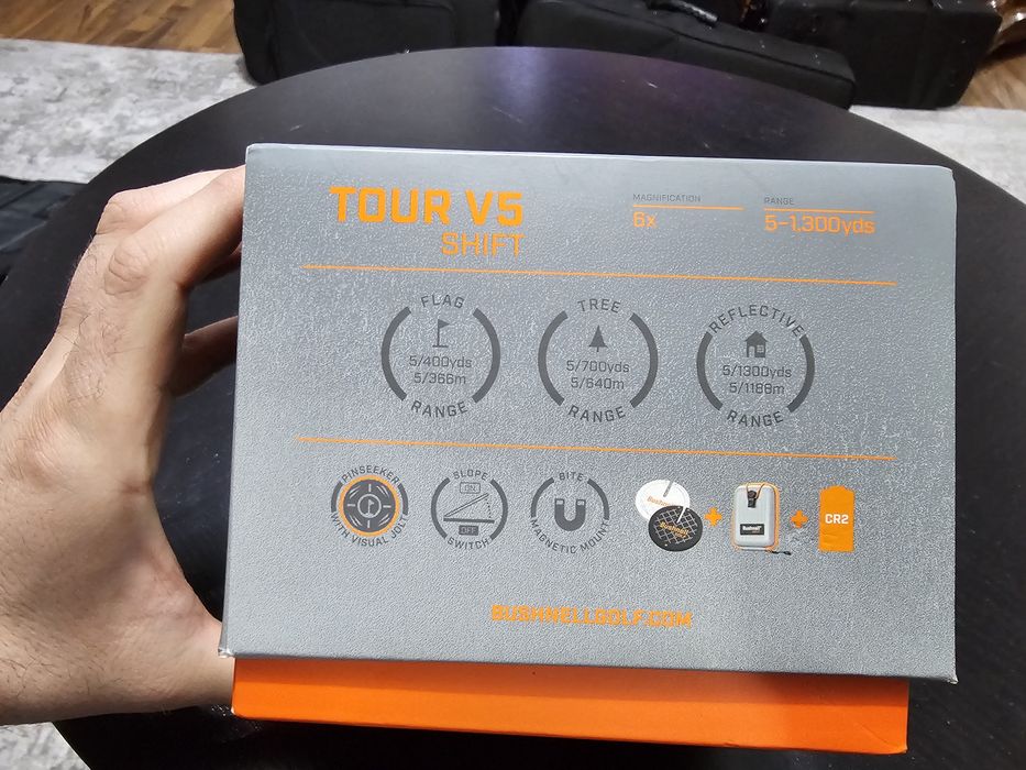 Bushnell Tour V5 Shift – Rangefinder Golf, Nou, Sigilat + Husă