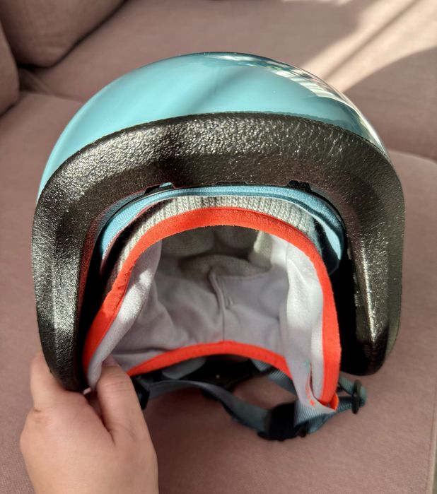 Cască schi/săniuș 2 în 1 Turcoaz Copii 44 / - 49 cm - 2XS