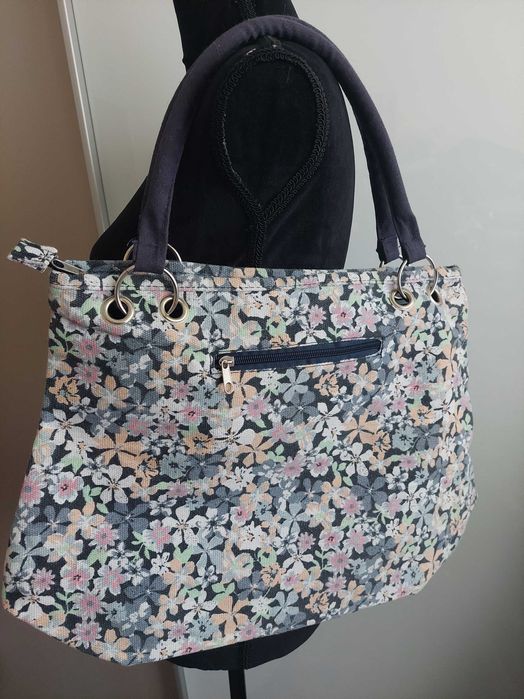 GEanta superba de shopping imprimeu floral