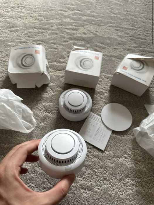 Detector fum fara fir cu wi fi 5 bucati