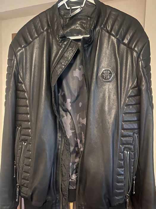Кожено яке Philipp Plein XL