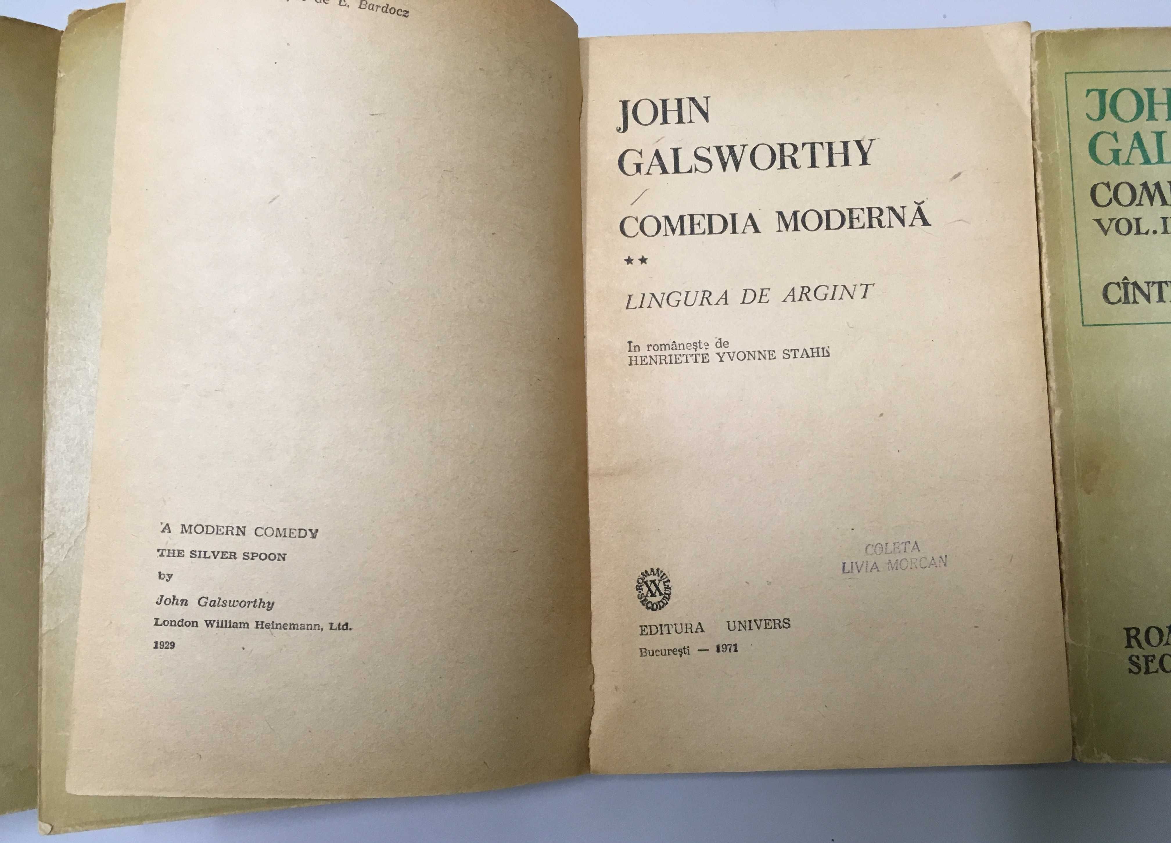 J. Galsworthy: Comedia modernă (trilogie) - romanul secolului XX
