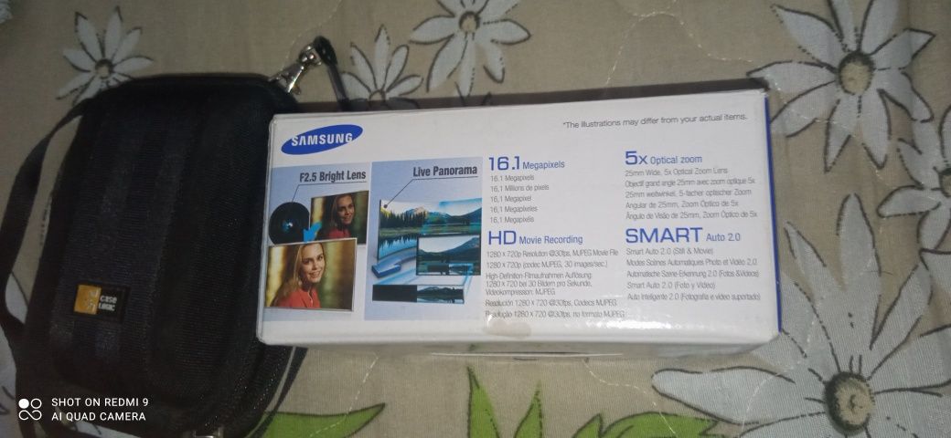 Samsung дигитален фотоапарат с бате и калъф за съхранение рия