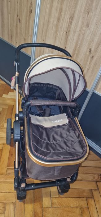 Cărucior Daliya 3 in 1 bej cu maro