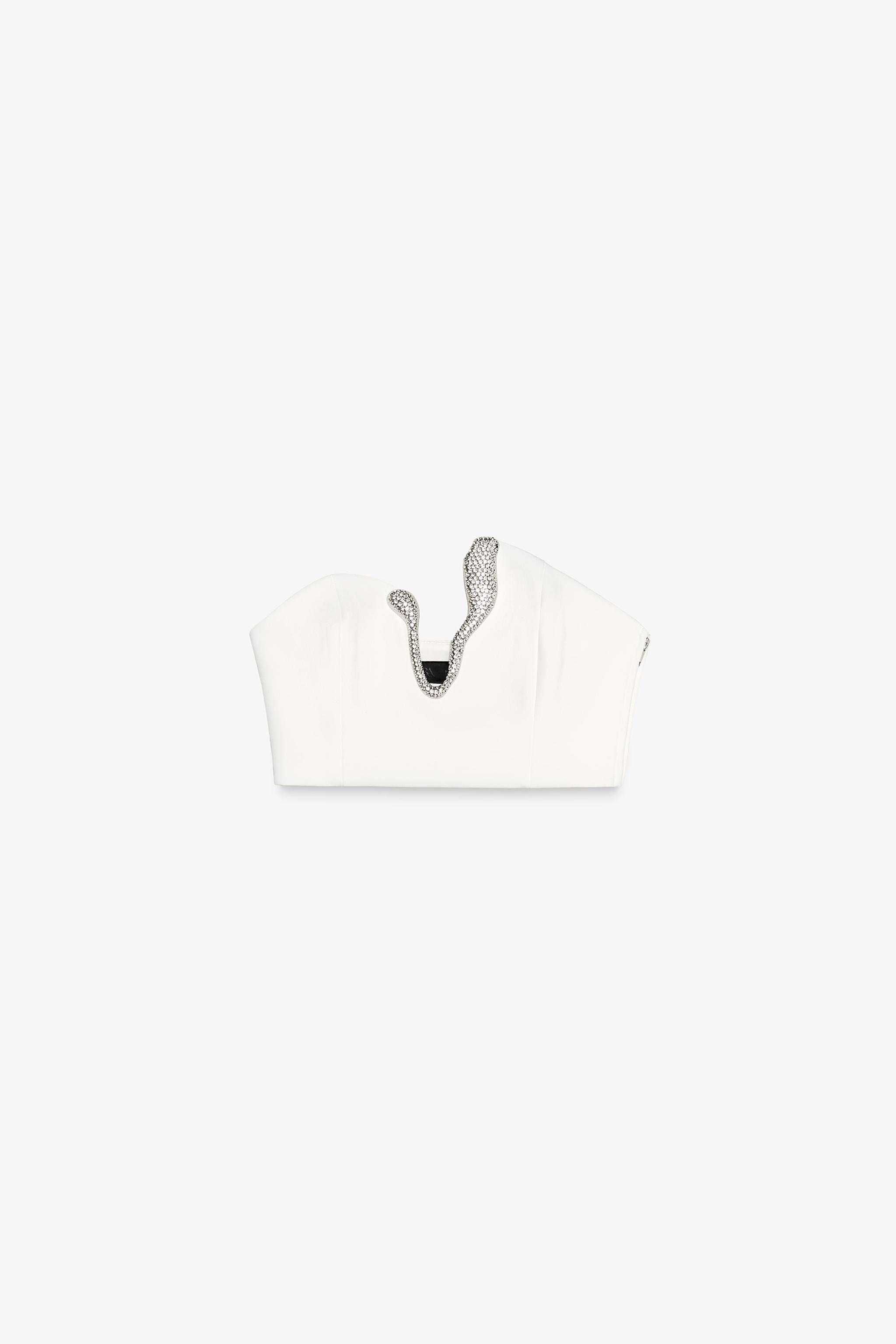 Нов топ с камъчета Zara, XS