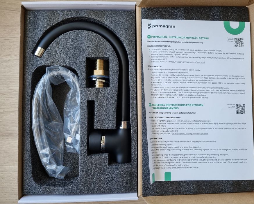 Chiuveta Primagran London 80 negru, montare sub blat (755x450)