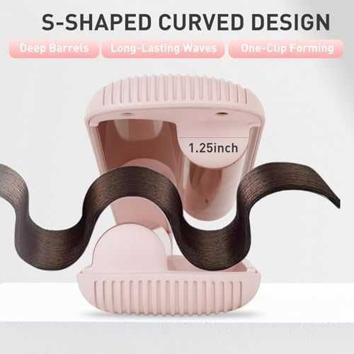 Нова Вълнообразна маша за коса 32мм с керамика, 5 нива загряване 30сек