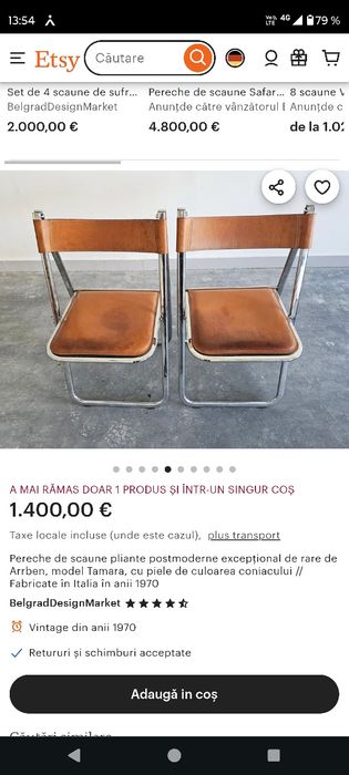 Scaune pliabile anii 70 Arbben Italia