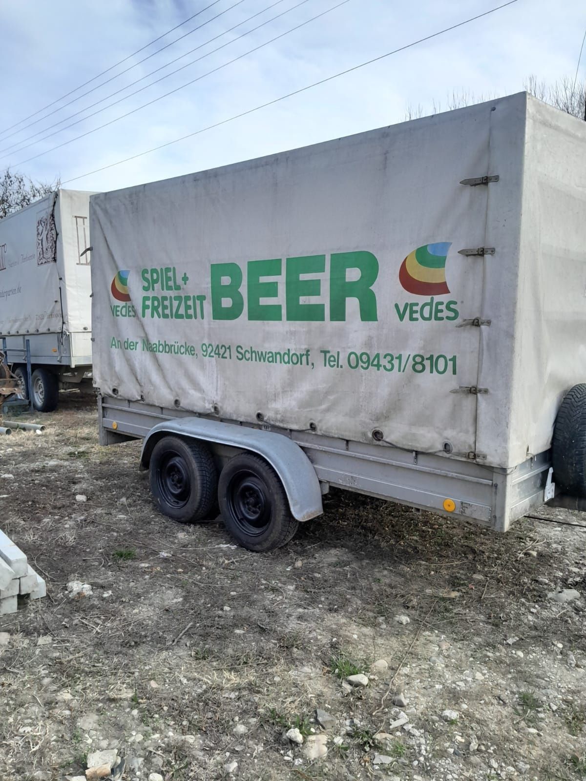 Remorca auto cu prelată de 1600kg