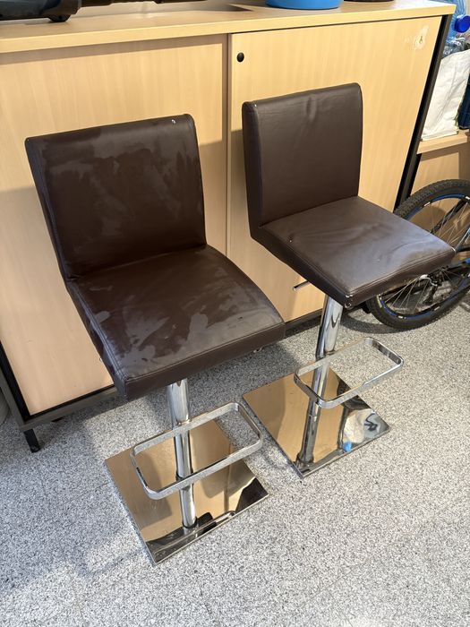 Set scaune bar din piele