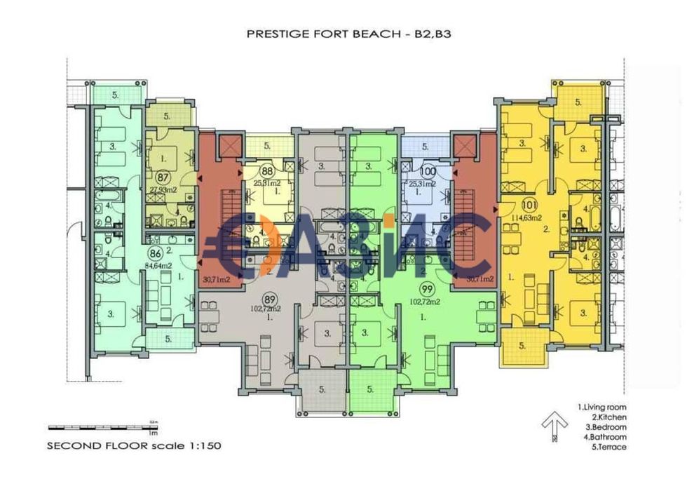 Продава се Четиристаен апартамент в Свети Влас - 143 кв.м за 1020 €/кв.м - Снимка #7