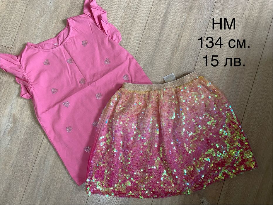 Рокля, блуза, пола,бански, тениска, екип на НМ 134-140см.