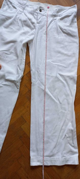 Pantaloni denim albi XXL