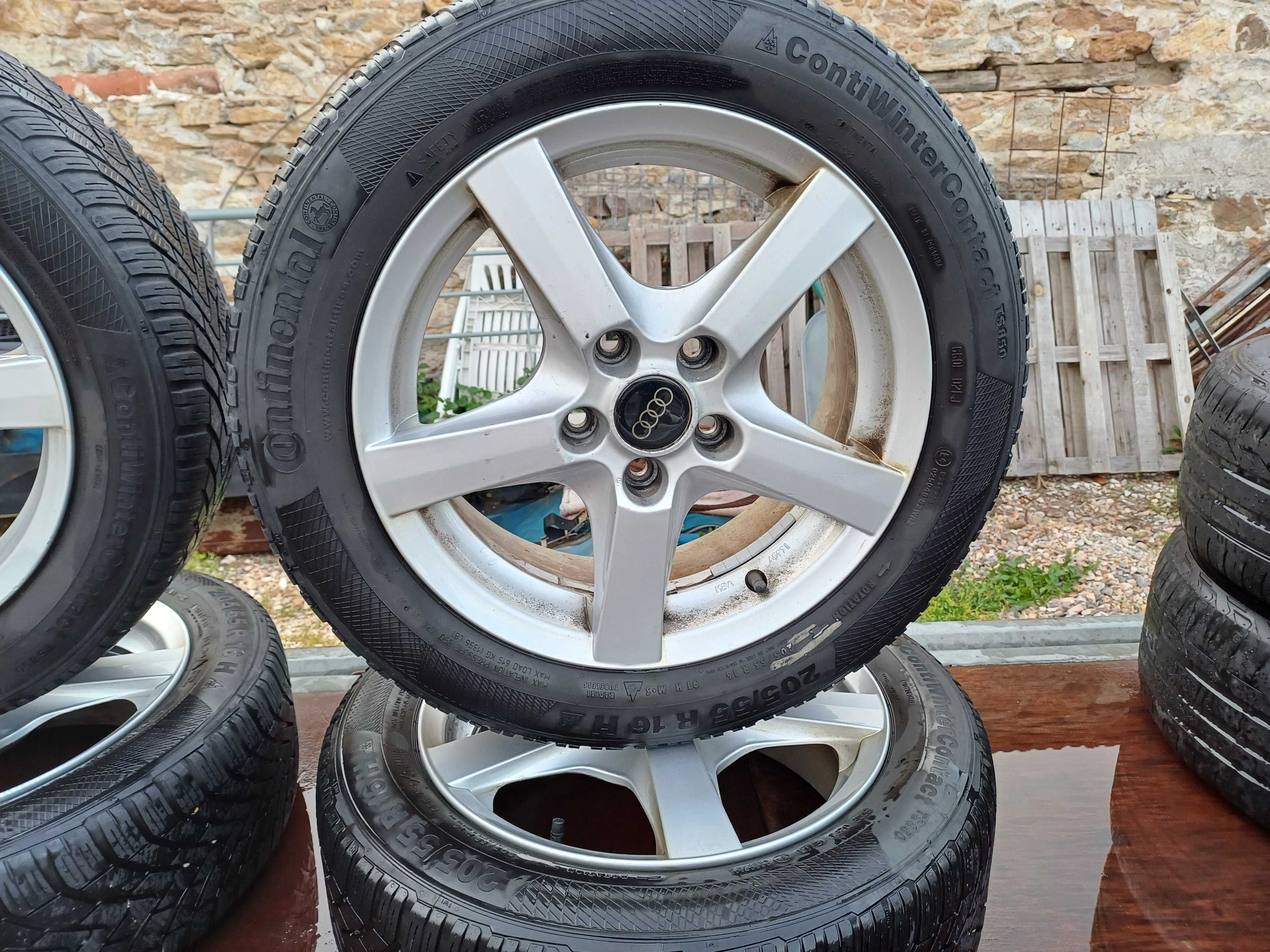 Гуми с джанти оригинални  за AUDI 205/55/16