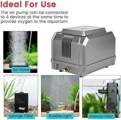 Нова Hygger аквариумна помпа 15W – кислородатор до 3800L с аксесоари