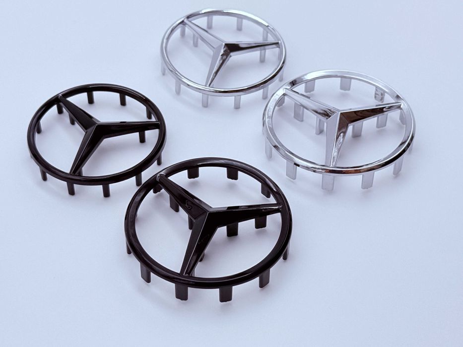 Emblema Compatibila Mercedes volan negru/crom 50/57mm