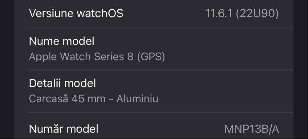 Apple Watch Seria 8 GPS 45mm