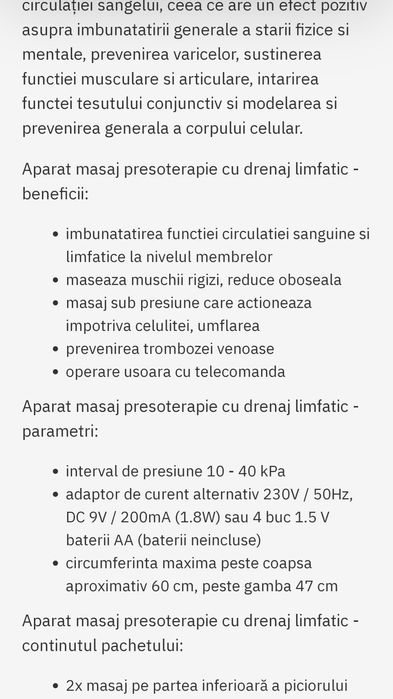 Aparat presopunctura cu drenaj limfatic
