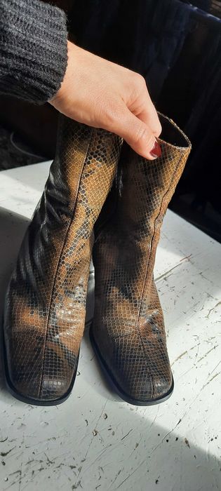 Кожени боти на ток, змийска кожа