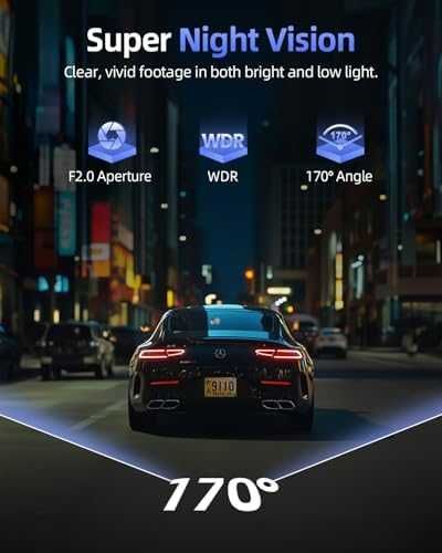 Нов 4K двоен видеорегистратор с 5.8GHz WiFi, нощен режим G-сензор кола