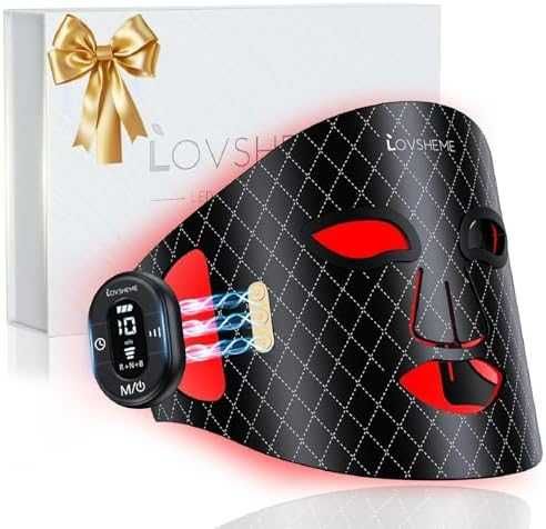 Нова маска за лице 320 LED, безжична терапия, червена/синя светлина