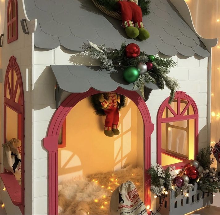 Деревянный домик для детей разборный подарок на новый год