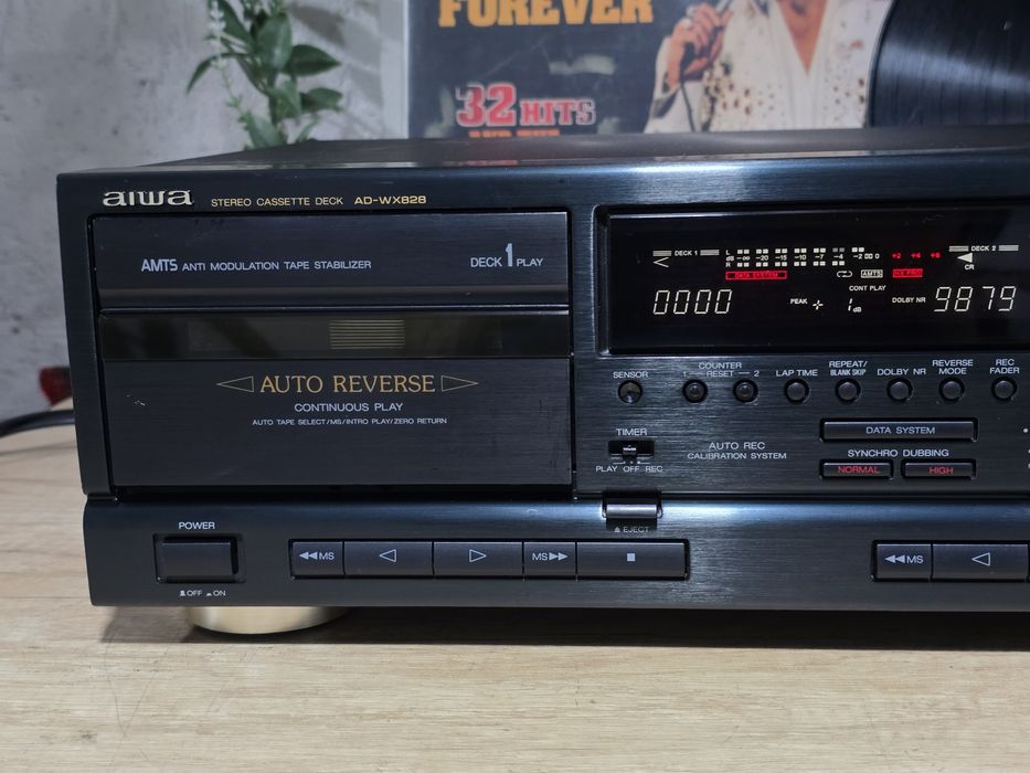 Dublu deck AIWA AD-WX828, autoreverse, recorder, hifi stereo