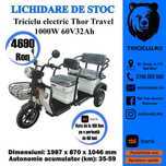 Thor Travel rosu sau alb  tuktuk triciclu electric