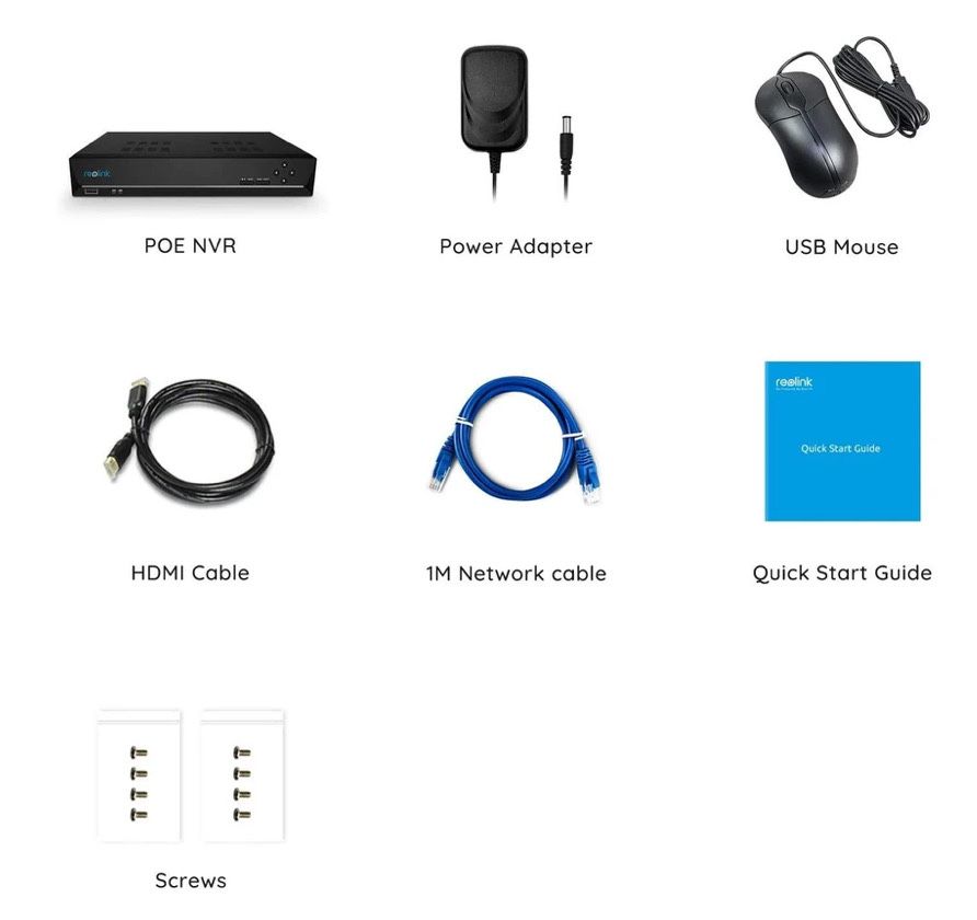 NVR Reolink RLN16-410-4T, 16 канала 12 MP, PoЕ + 4TB HDD включен
