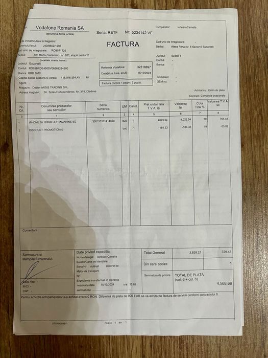 Iphone 16 inca in garantie full box