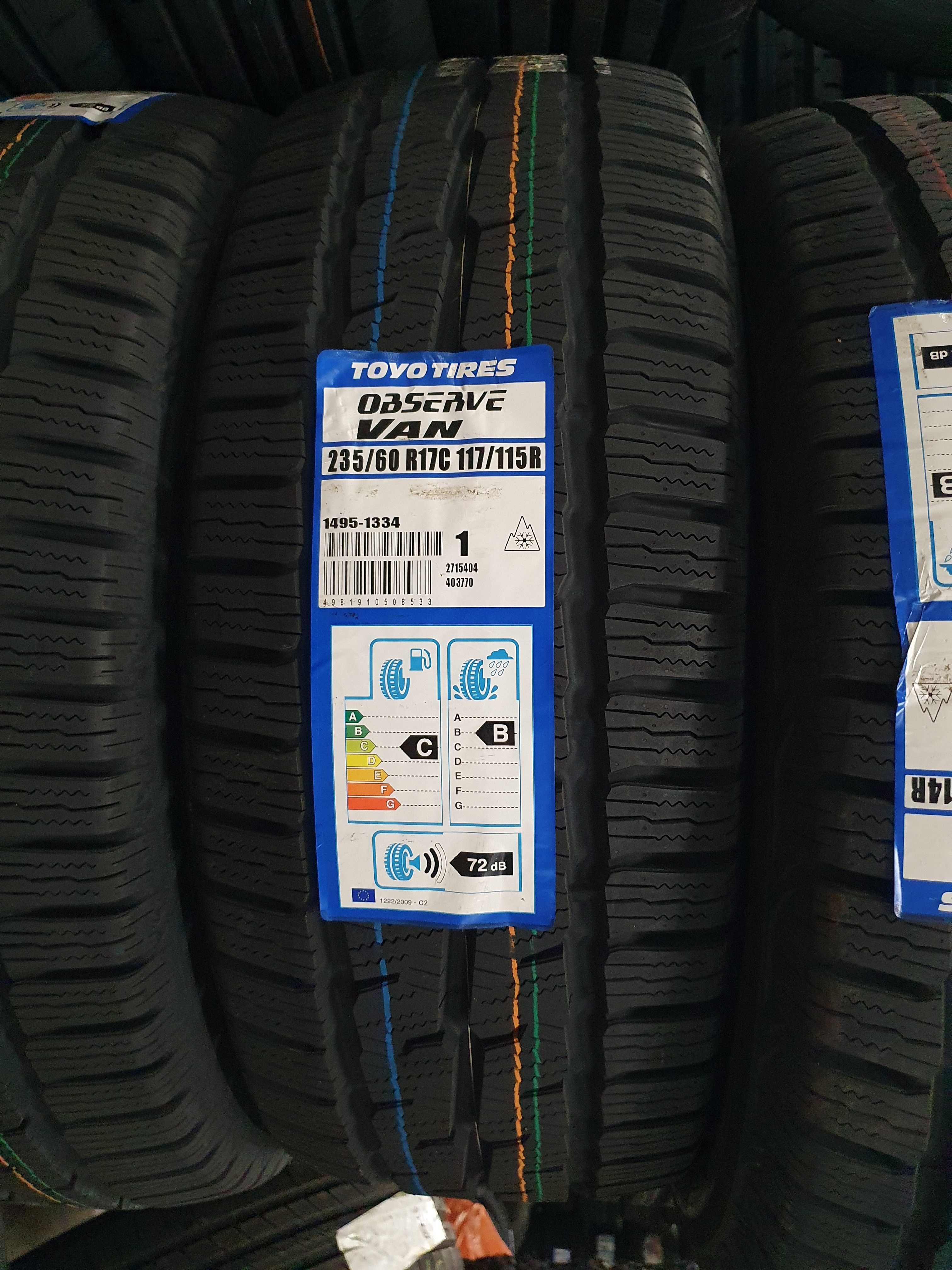 235/60r17c Toyo Winter Observe Van 117r 3419