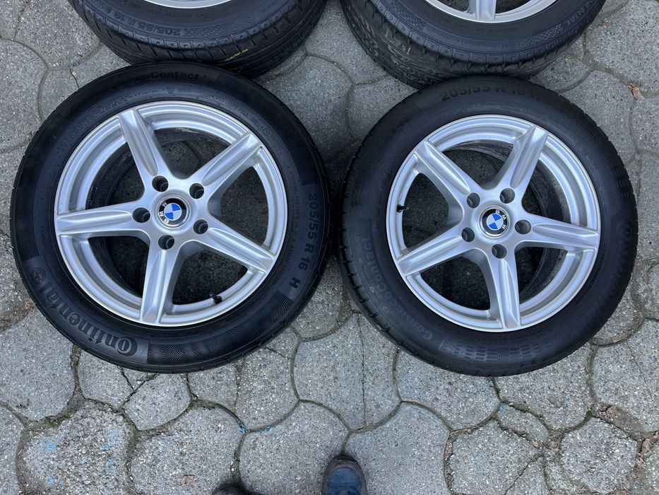 Jante aliaj 5x120mm, anvelope 205/55 R16, BMW E46 E90 E91 E87 E81 F20