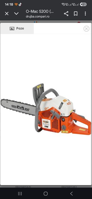 Motofierastrau O-mac 5200