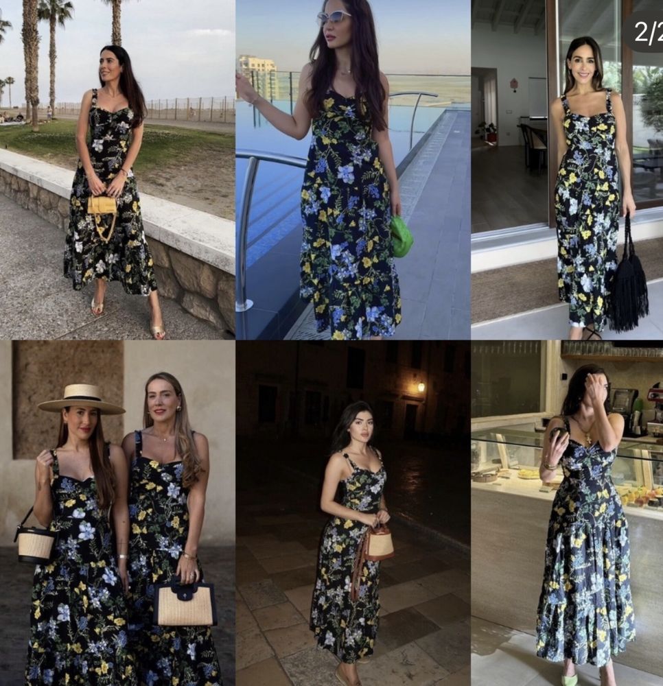 Rochie de vara, noua ,Zara , lunga, floral print, XS