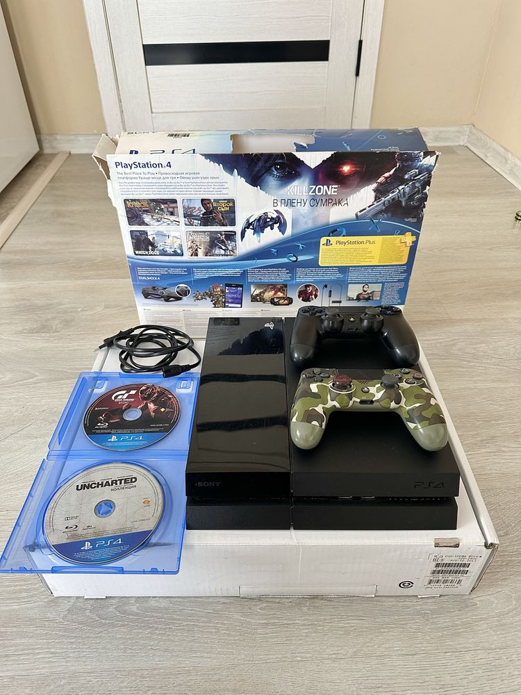 Продам PlayStation 4/Ps 4, 500 GB + 2 джойстик + 2 игры за 120тыс тг!