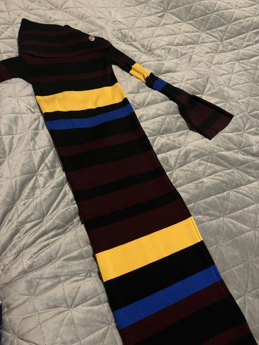 Дамска многоцветна дълга рокля