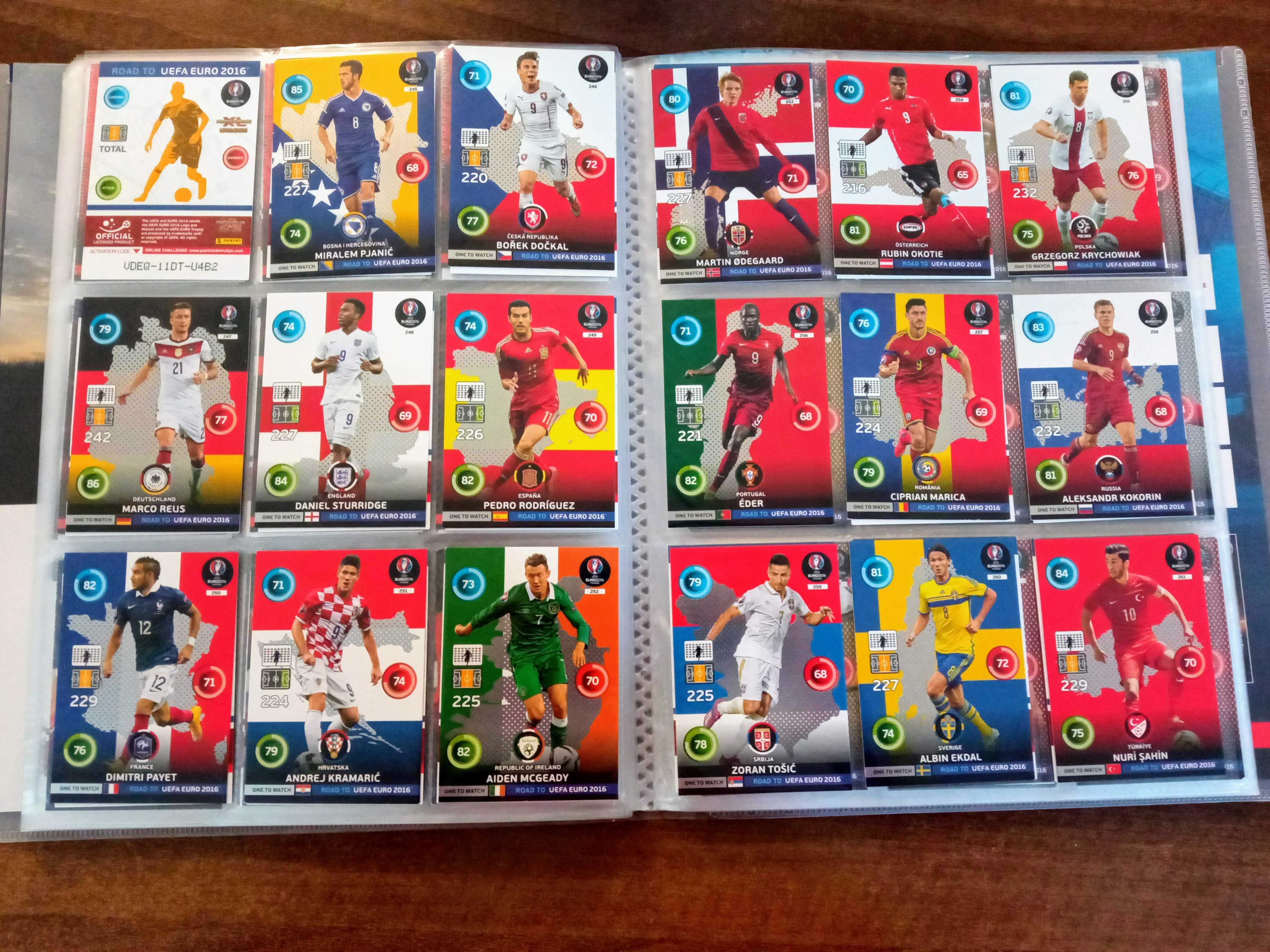 Set cartonase Road to UEFA EURO 2016. Adrenalyn XL (Panini)2