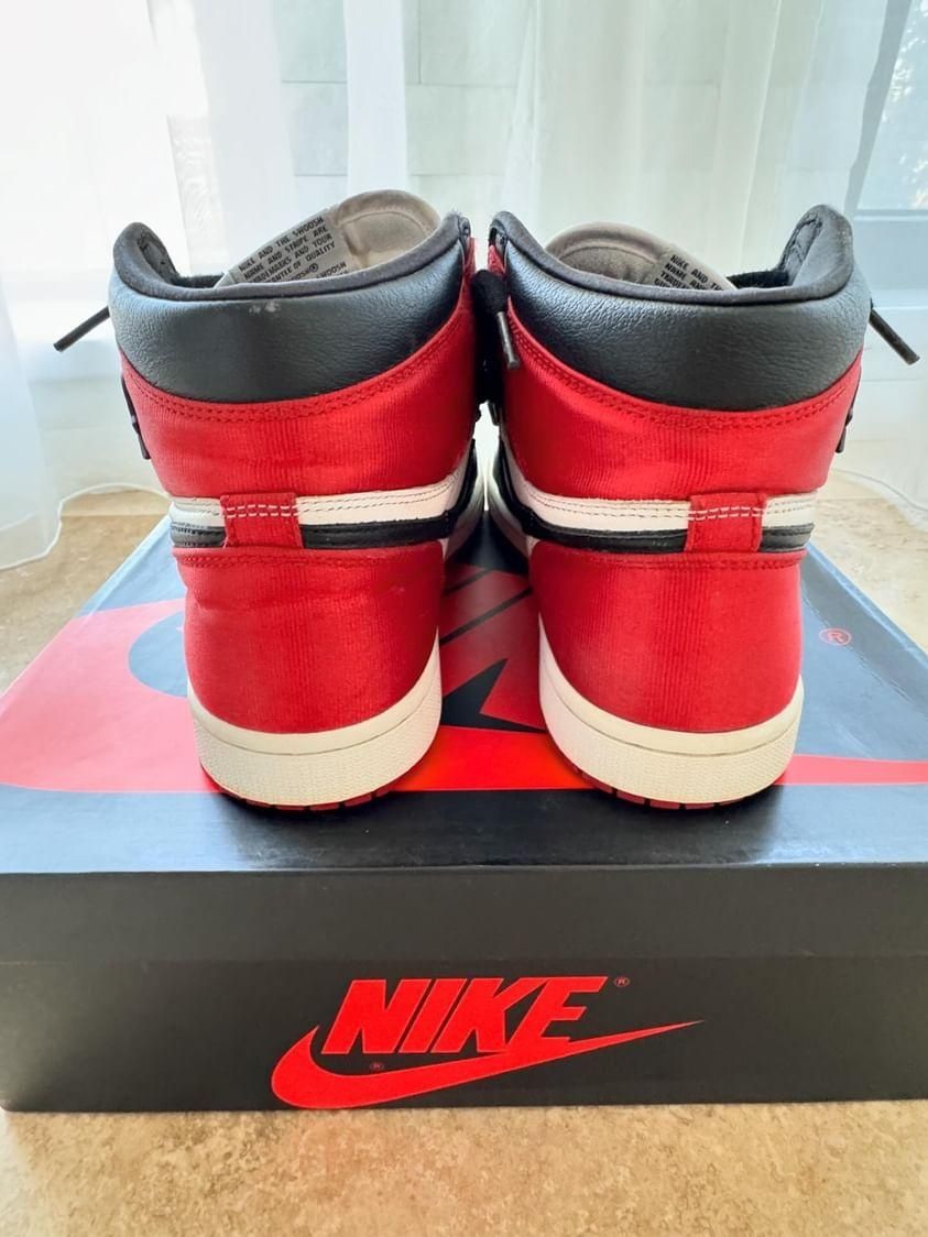 VAND!!!Air Jordan High OG Satin Black Toe