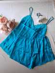 Intimissimi Set de pijamale scurte Blue Viscose Satin Top & Bottom