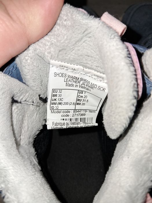 Ghete pt fete, nr. 32 și 33, din piele, impermeabile, Quechua