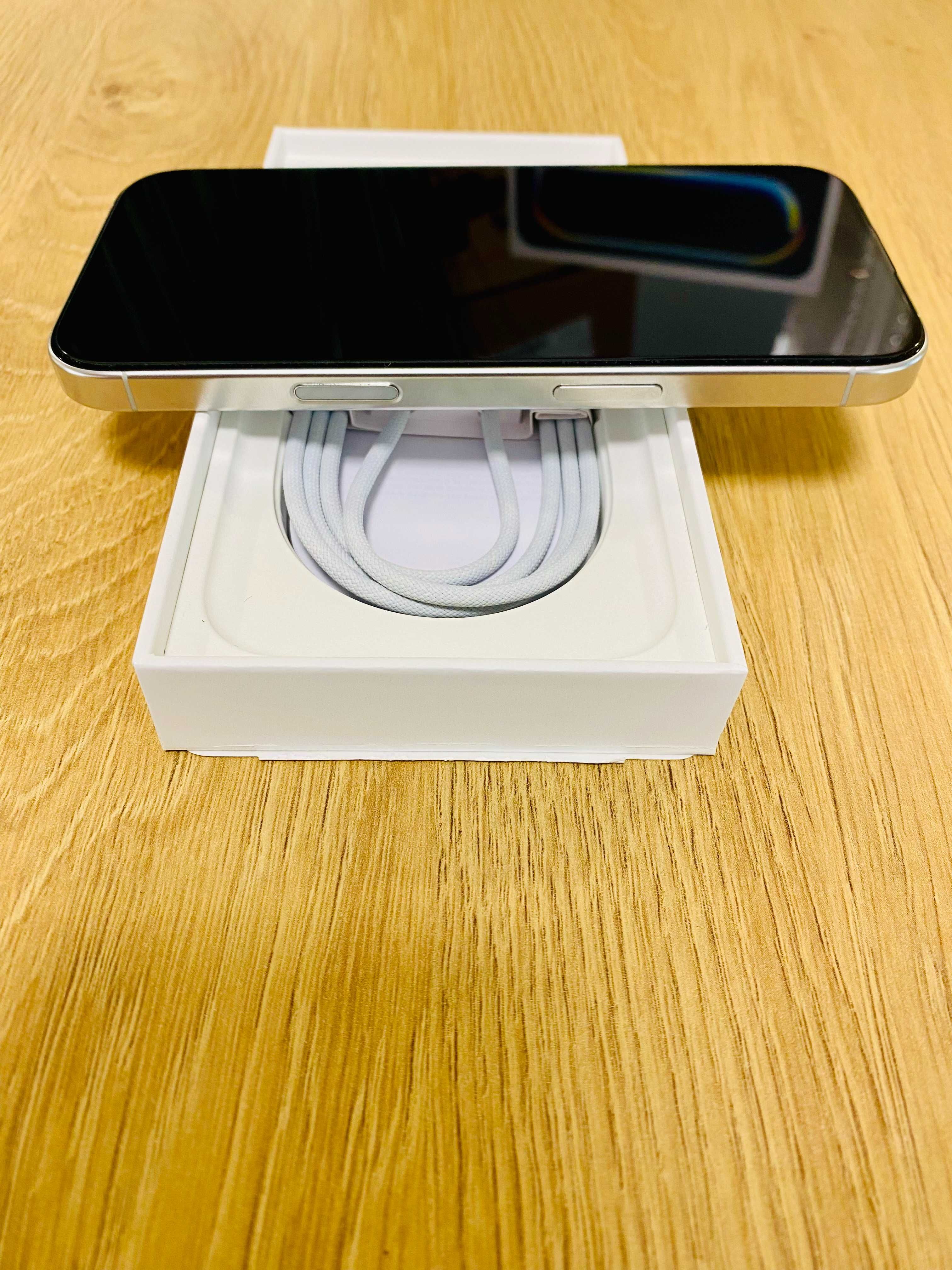НОВ !!! Apple iPhone 16 Pro, 128GB, 5G, White Titanium, 100%