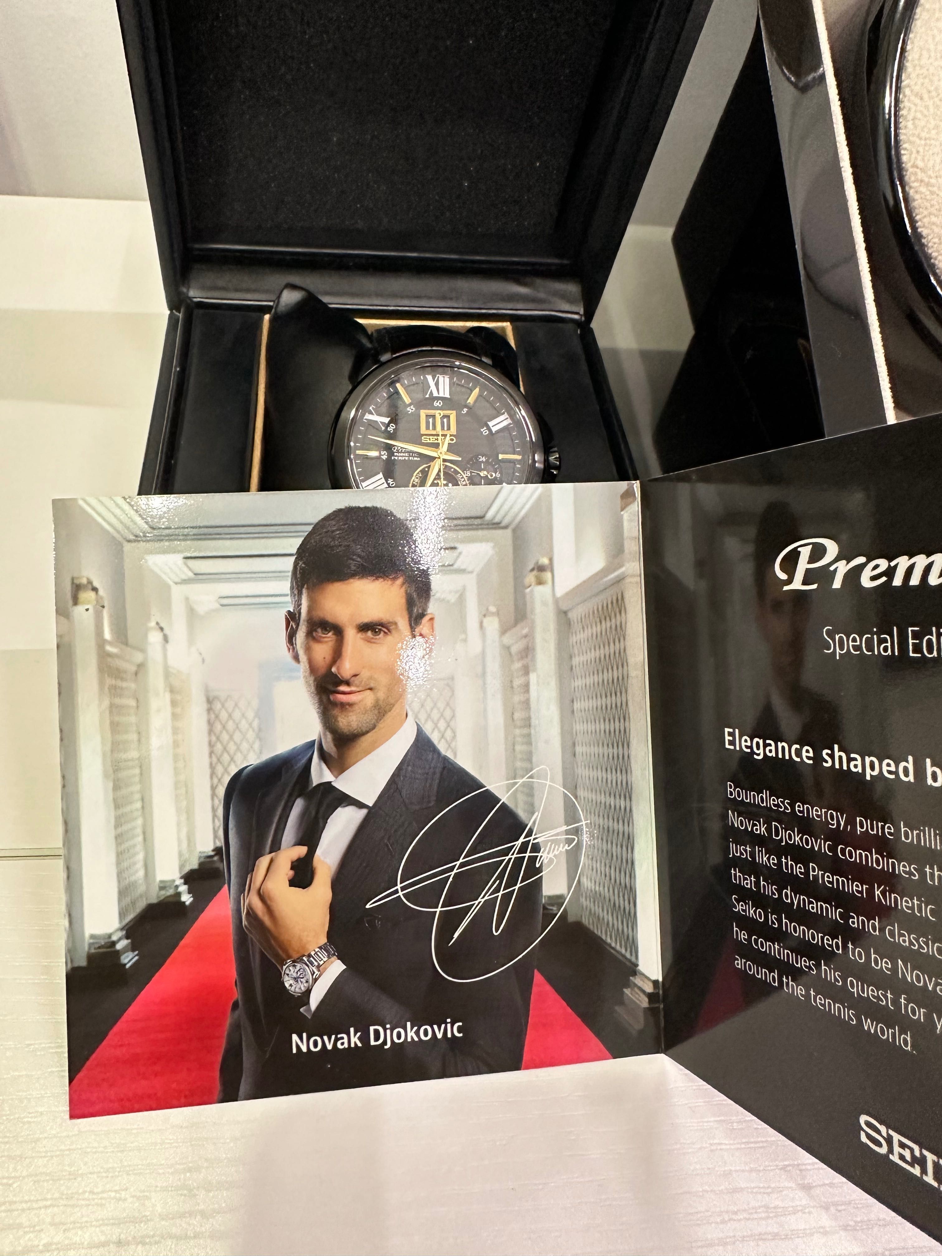 Часы SEIKO с подписью теннисиста Novak Djokovic специальная серия